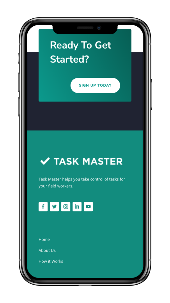 Website design for TaskMaster project